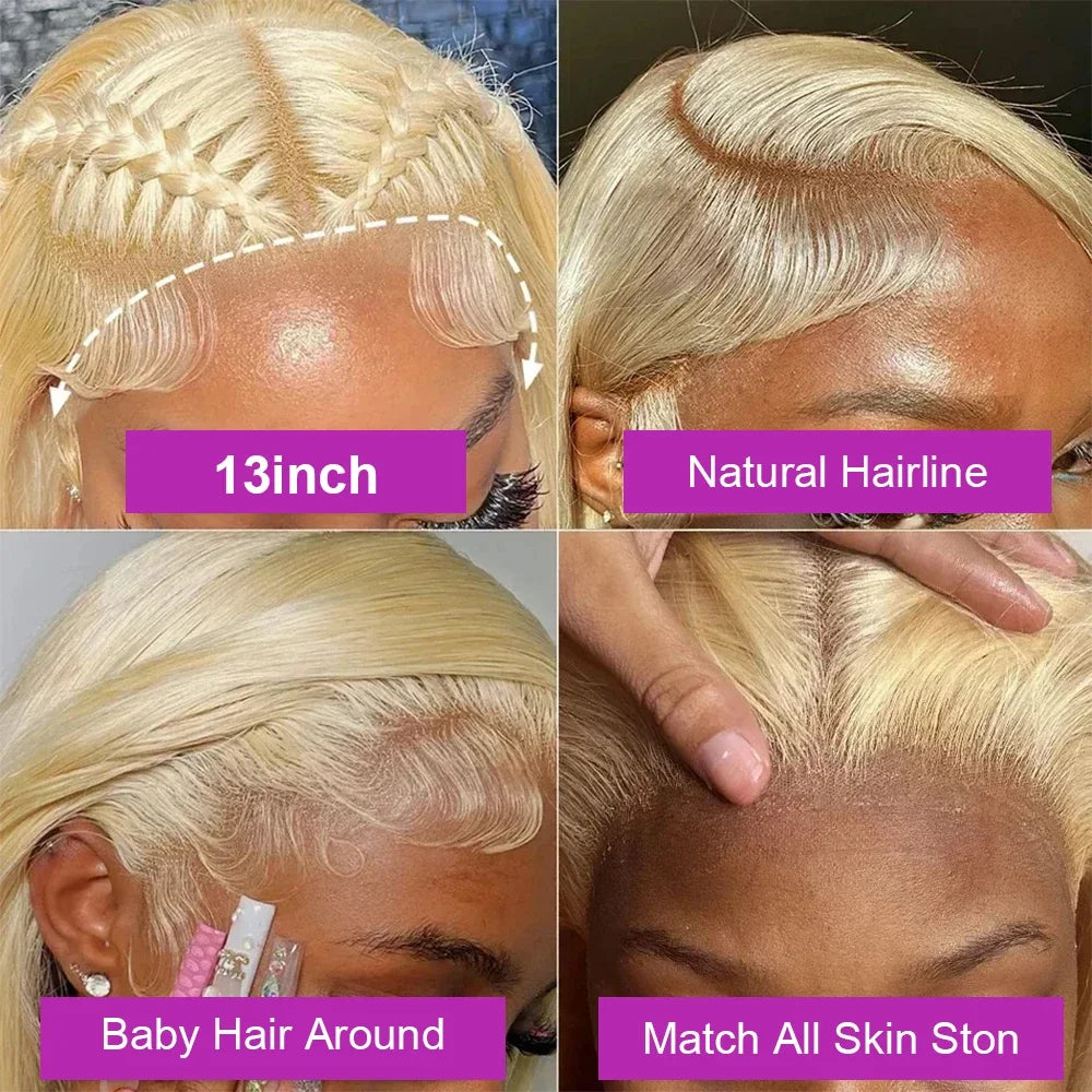 613 Hd Lace Frontal Wig 13x4 Deep Loose Wave Transparent Remy Color Front Human Hair Wig 13x6 Blonde Water Curly Human Hair Wig