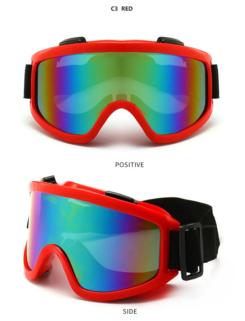Protective Glasses Motorcycle Helmet Outdoor Sports Windproof Dustproof Eye Glasses Ski Snowboard Goggles Motocross Riot Contr