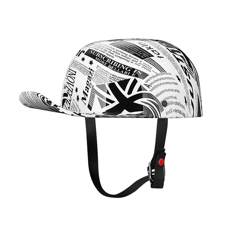 Retro Motorcycle Helmets DOT Approved Half Helmet Vintage Classic Fashion Cool Personality Capacete De Moto Helmet Men Women