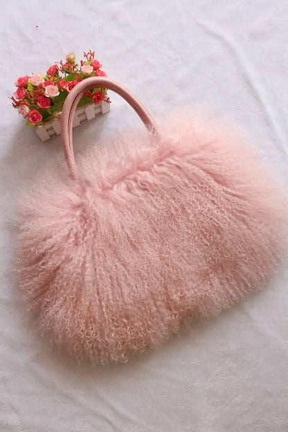 Wool Bag Cute And Versatile Winter Handbag Wool Large Capacity Woman Bags Relaxed Texture Furry Women Fashion Tote Shoulder Bag