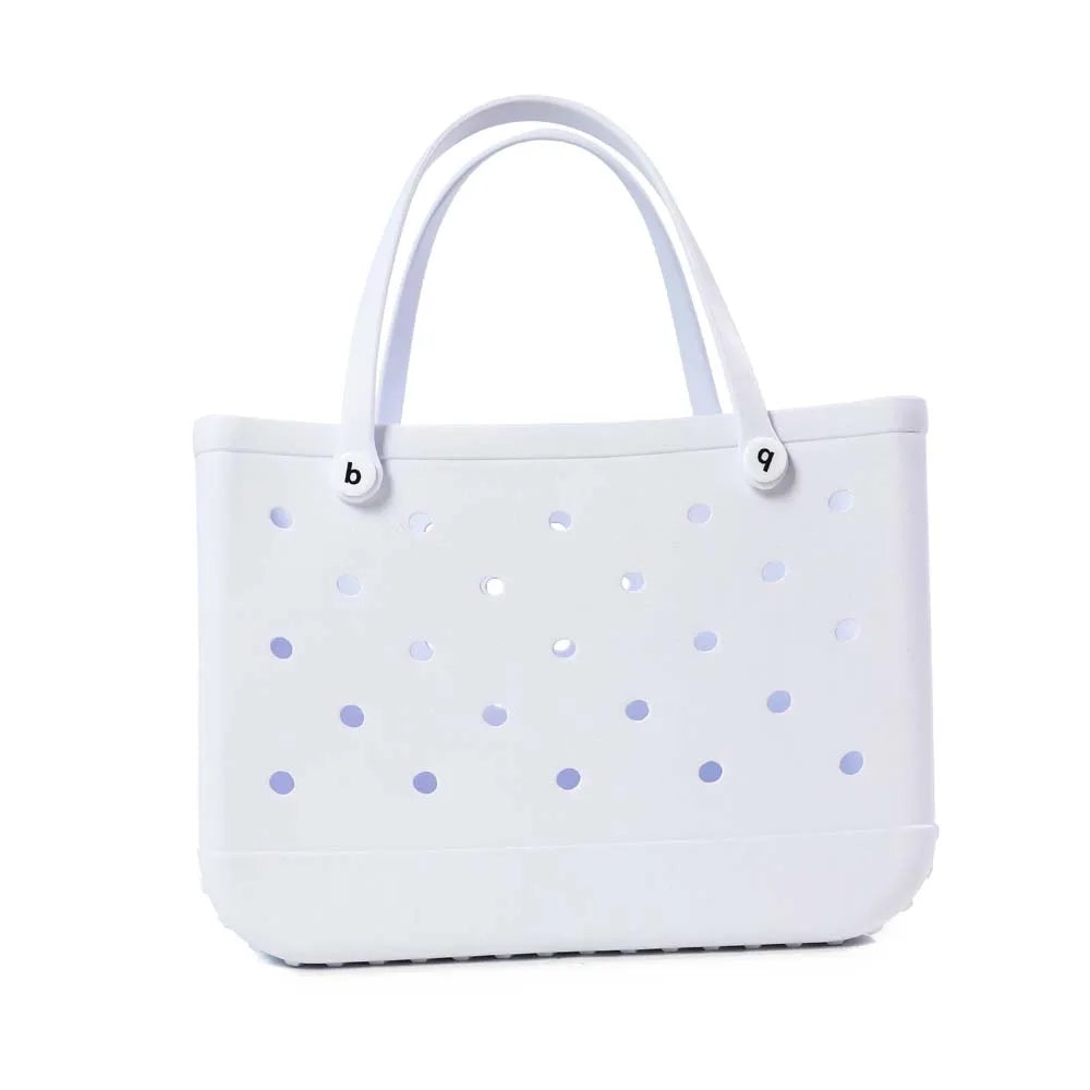 L/XL Beach Bags EVA Rubber Waterproof Tote Bag Storage Baskets Travel Shopping Shoulder Solid Color Fashion Handbag women