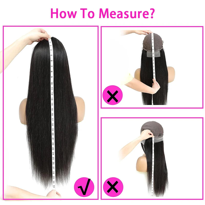 30 36 Inch 13x6 Transparent Bone Straight Lace Front Human Hair Wigs Pre Plucked Brazilian Straight Human Hair Wig For Women