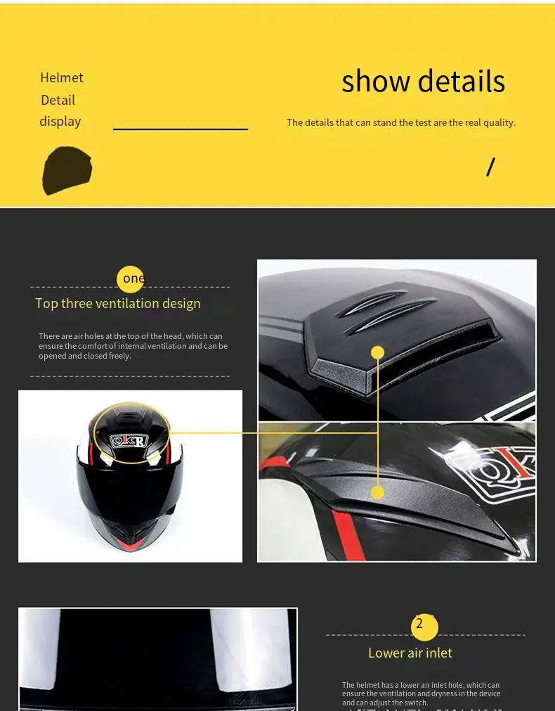 New Bluetooth motorcycle helmet for men and women, full coverage, anti-fog, full face motorcycle helmet