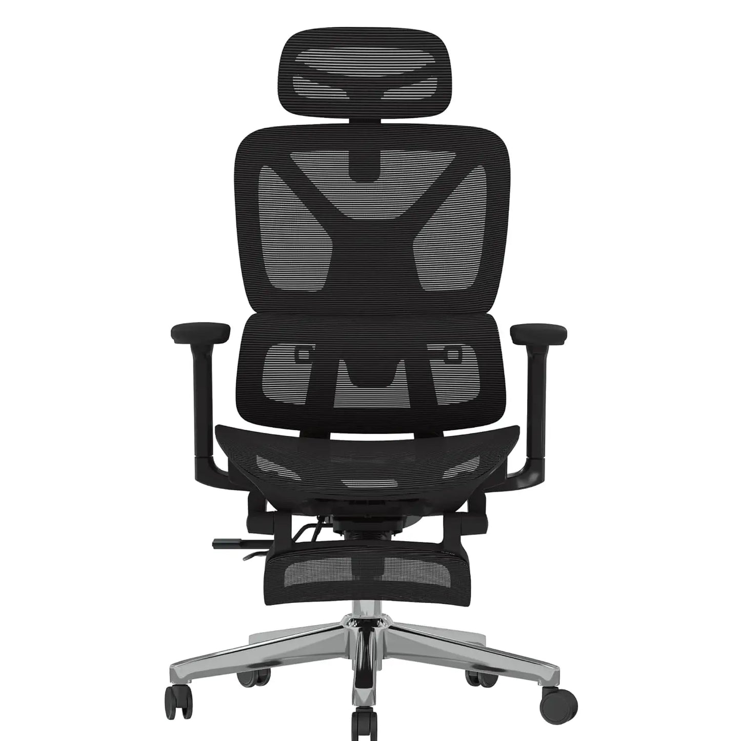 ErgoX Premium Ergonomic Office Chair with Footrest- Adjustable 3D Armrests, Dynamic Lumbar Support, Recline & Tilt, Customized