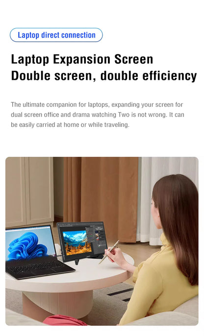 Anmite 10.5-Inch Portable Monitor 1280P HDR 15:10 Low Blue Light For XBox PS4 / 5 Switch Cell Phone PC Loptop Extension