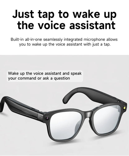 New AI Smart Glasses 800W Camera WIFI+Bluetooth Real-time Transmission Sunglasses Touch Control Video Record Glasses For XIAOMI