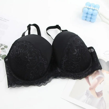 2024 New Sexy Lace Bow Bras For Women Push Up 34/75 36/80 38/85 40/90 42/95 44/100 BCDE Cup Undrwear Plus Size Linger