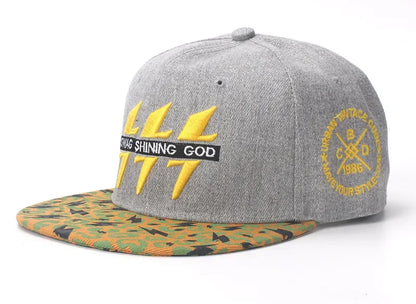 Hip Hop Baseball Cap For Men Cotton Embroidered Lightning Snap Back Hats Women Outdoor Casual Sports Sunshade Gorra Dropshipping