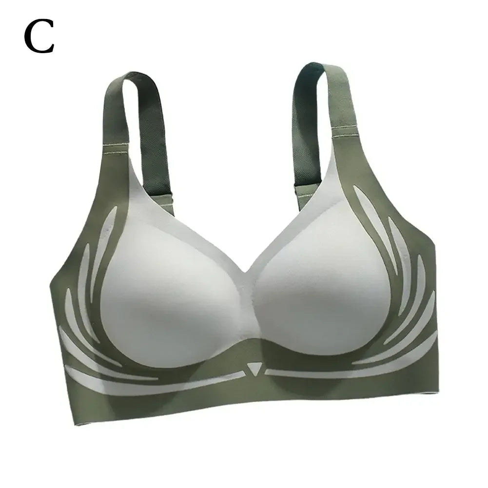 Super Gather Wireless Push-up Bra Women Gathered Up Soft Support Adjustable Underwear Anti-sagging Seamless Lift-up Bra