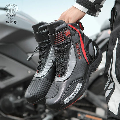 Boots For Motorcyclist Man Women Waterproof Enduro Motorcycle Boots Motorcycle Shoes Moto Hombre Anti-Fall Riding Short Boots