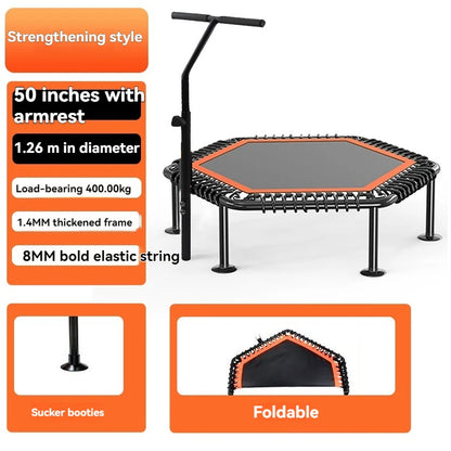 Indoor bungee cord,50-inch trampoline,adult fitness equipment,weight loss equipment,bungee jumping bed,leisure and entertainment