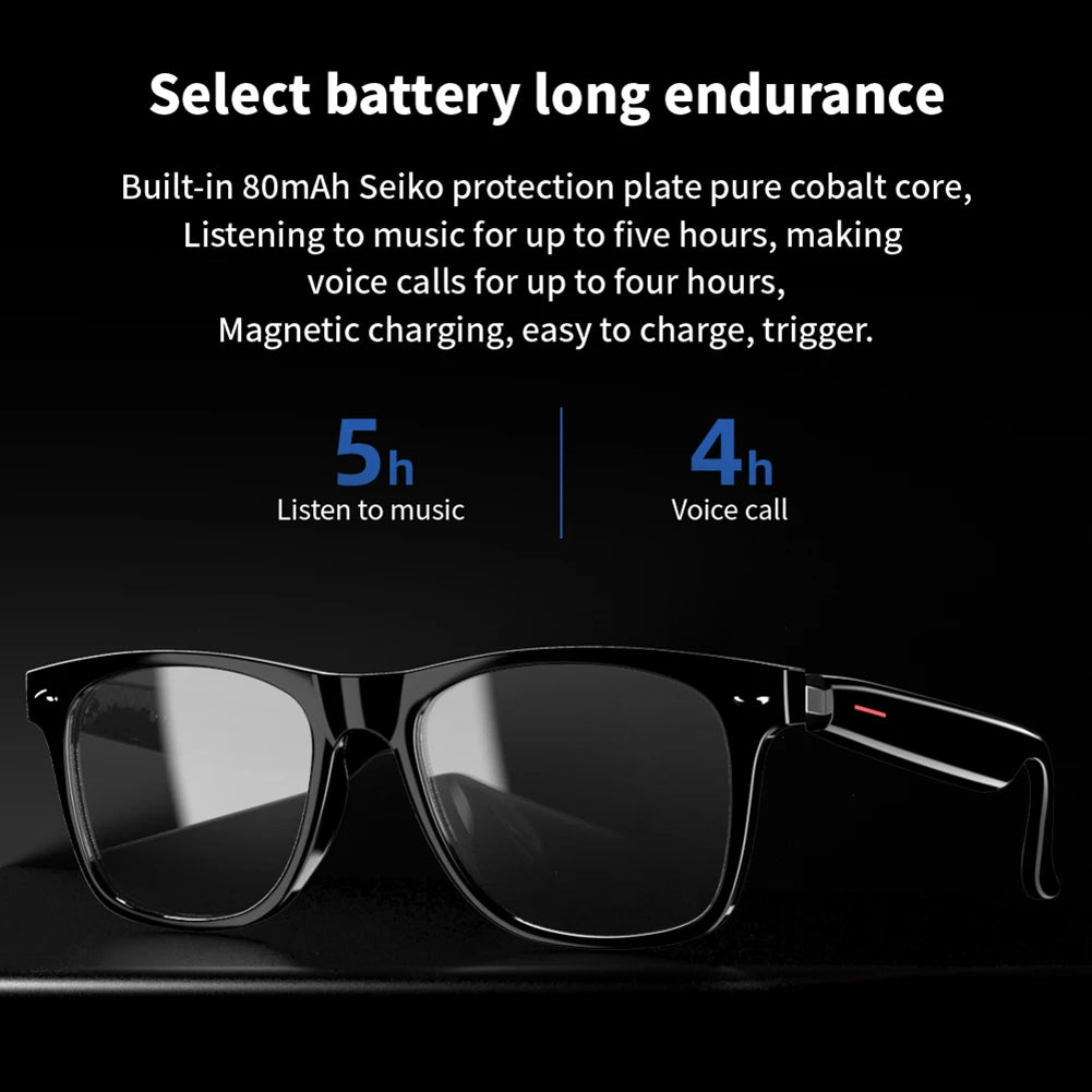 4K HD AI Smart Glasses Chat GPT Bluetooth Call Music Headphones With Camera Recording Voice Assistant Sunglasses for Women Men