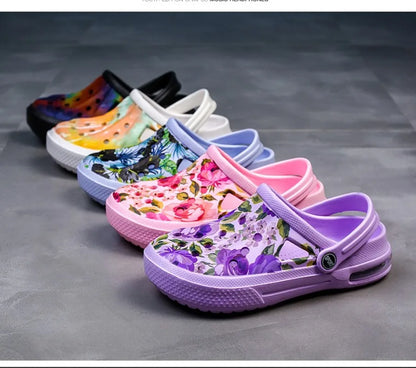 Women's Ethnic Shoes Clogs Soft Sole Two-way Wear for Beach Mules and Pool Women Garden Slides Indoor Nursing Clogs Sandals