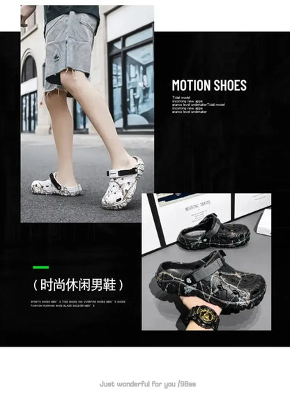 Summer Women's and Men's Clogs Slippers Classic Couple's Garden Shoes Men Fashion Casual Sandals Leisure Slides Big Size 46 47