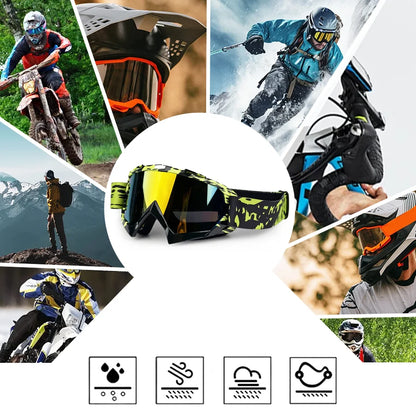 Newest Motorcycle Goggles For Men Motocross Sunglasses Safety Protective MX Night Vision Helmet Goggles vintage Driving Glasses