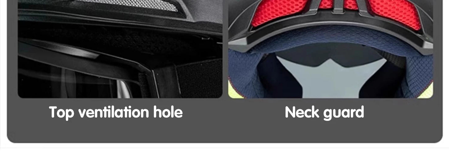 VGV motorcycle rally helmet buy one get three free, with a wide field of view design, suitable for off-road/downhill enthusiasts