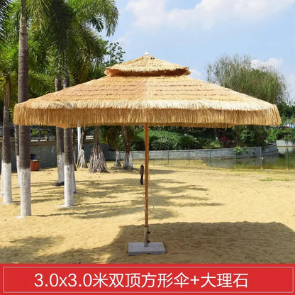 CL  shading thatch umbrella straw simulation straw umbrella courtyard agritainment B & B outdoor beach villa umbrella