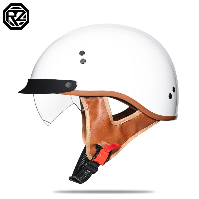 Retro helmet motorcycle helmet motorcycle half helmet four seasons summer wear endoscopic safety hat helmet cruise helmet Riding