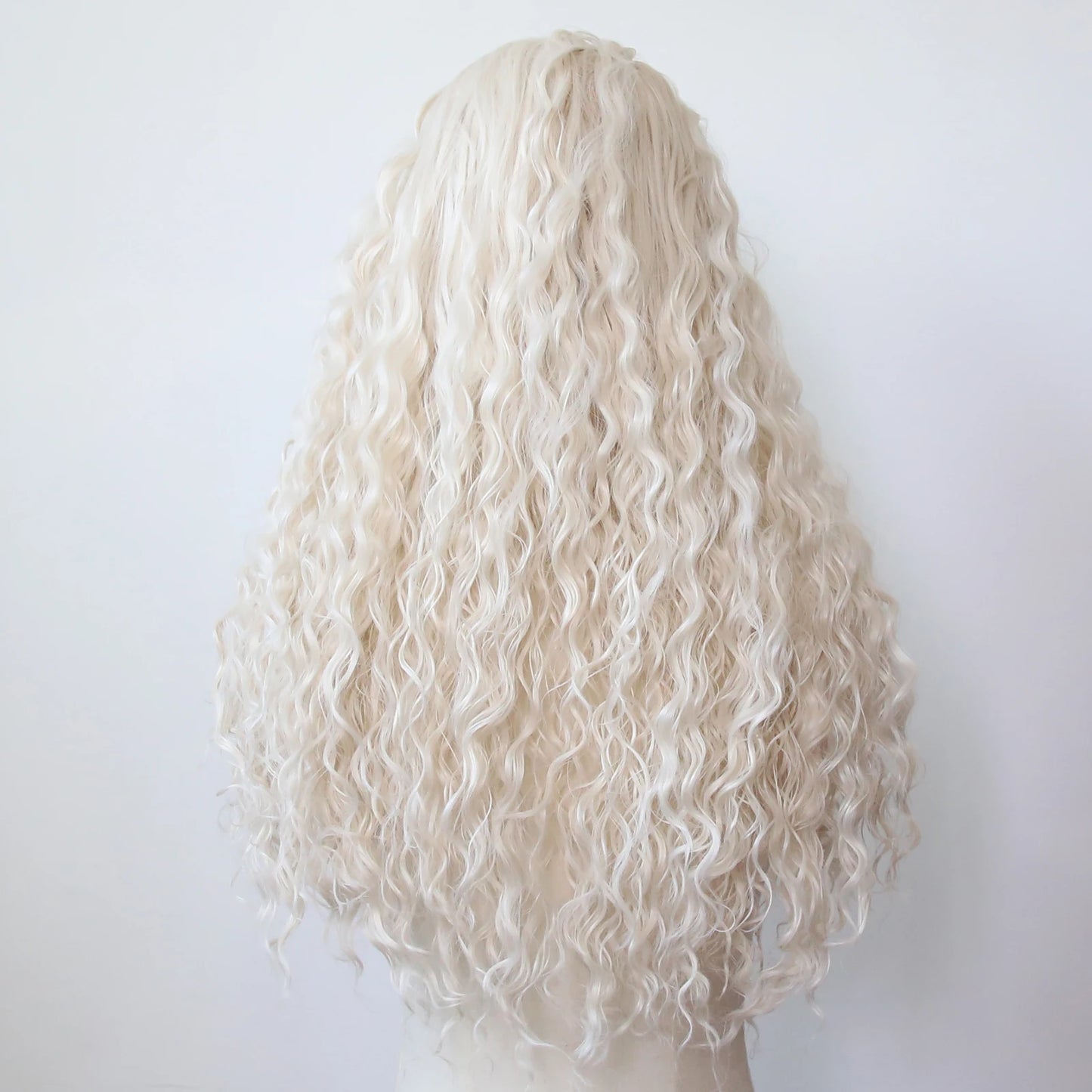 Black Romance Curly Synthetic Lace Front Wig Long Deep Curly Jet Black Lace Front Synthetic Wig Pre Plucked Natural Hairline