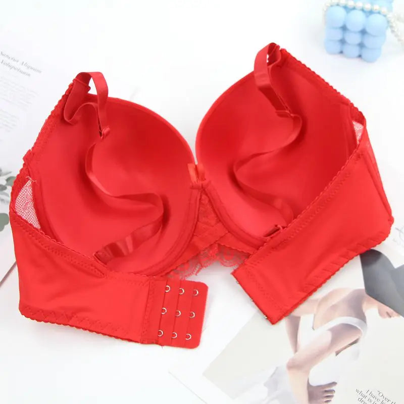 2024 New Sexy Lace Bow Bras For Women Push Up 34/75 36/80 38/85 40/90 42/95 44/100 BCDE Cup Undrwear Plus Size Linger