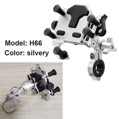 Universal Alloy Motorcycle Phone Holder 360° Adjustable Shock Absorption Motorcycle Mobile Stand Motos Bike Navigation Bracket