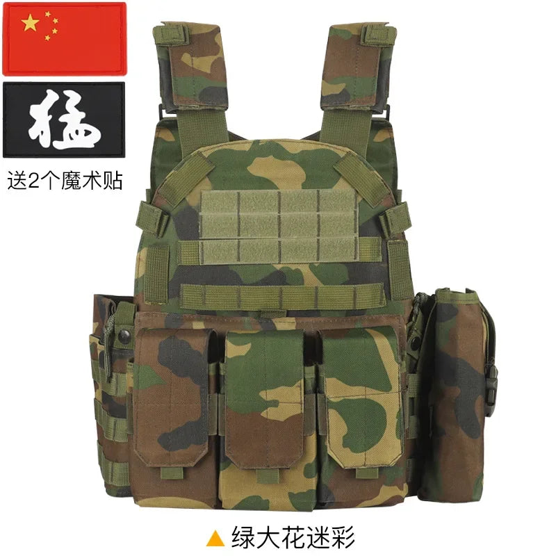 Nylon Tactical Vest Body Armor Hunting Carrier Airsoft Accessories CS Combat MOLLE Camo Military Army Vest for Outdoor Hunting