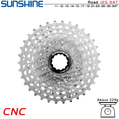 GOLDIX Ultralight CNC Road Bike Cassette 11/12 Speed k7 11S 12S 28T/32T/34T/36T Cassette Sprocket for SHIMANO HG