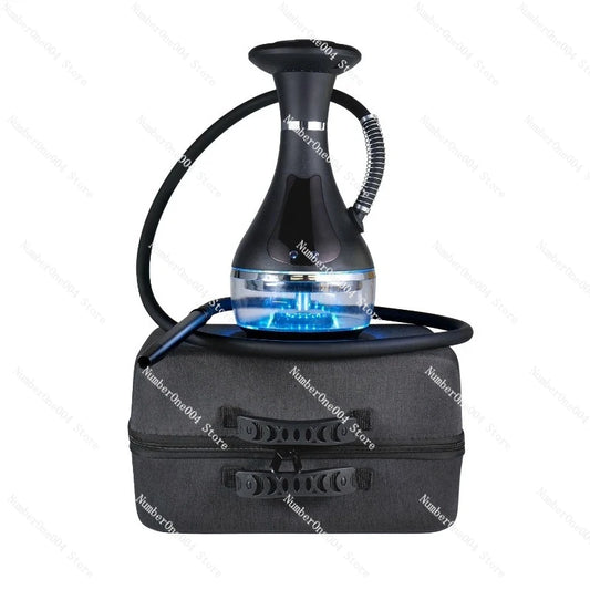 New Luxury Electric Hookah Portable High Quality Smoking Shisha Hookah Set LED Material Hookah