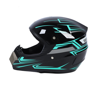 Motorbike Helmet Set Full Face MTB Helmet with Goggles Gloves Face Cover