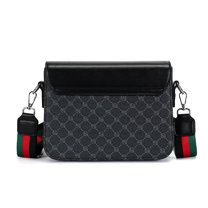 Fashionable Jacquard Pattern Men's Crossbody Bag High-End Casual Shoulder Bag for Commuting Business Waterproof Daily Sling Bag