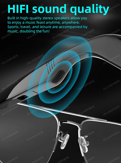 New UV400 Smart Glasses Men Women Listen Music Game Voice Assistant Wireless 5.4 Call Waterproof Anti-blue light SmartSunglasses
