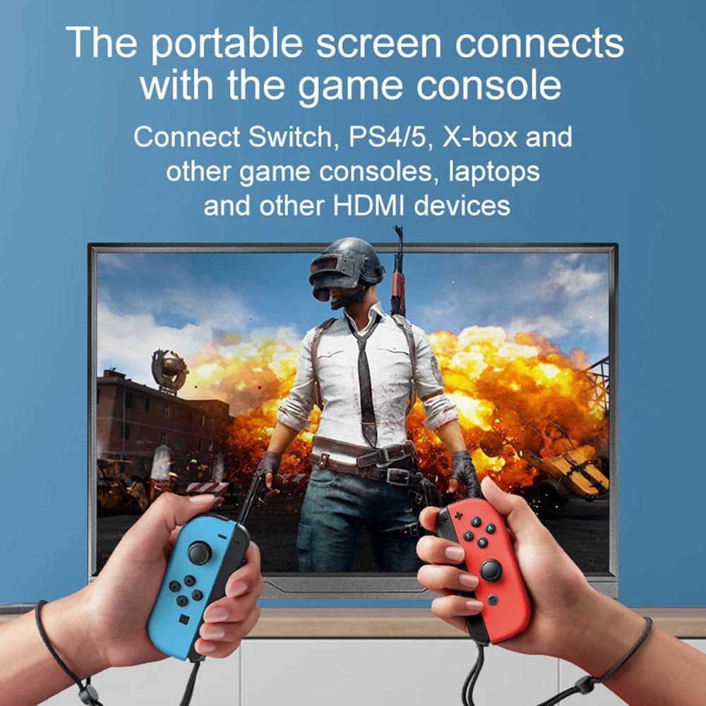 16inch Portable Monitor 2.5K/120HZ/100%sRGB  For Laptop XBox PS4 / 5 Switch Cell Phone Computer Extension Gaming  Travel Screen
