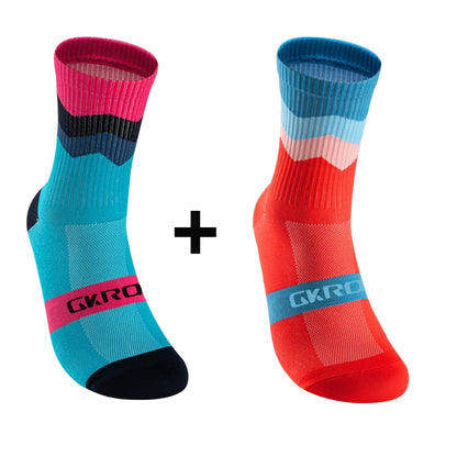 2pairs Professional Cycling Socks Breathable Road Bicycle Socks Men Women Outdoor Sports Racing e Compression Cycling For Women