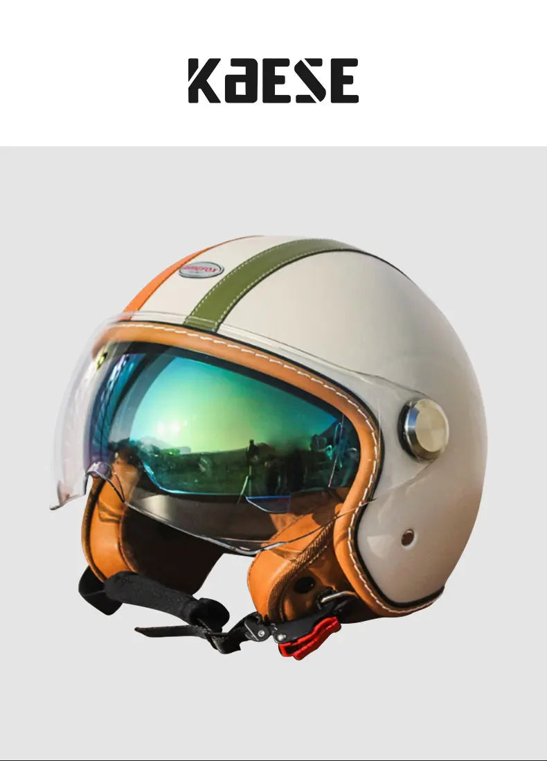 Handmade leather dot certified helmet helmet motorcycle for men for fall and winter seasons capacete de moto masculino