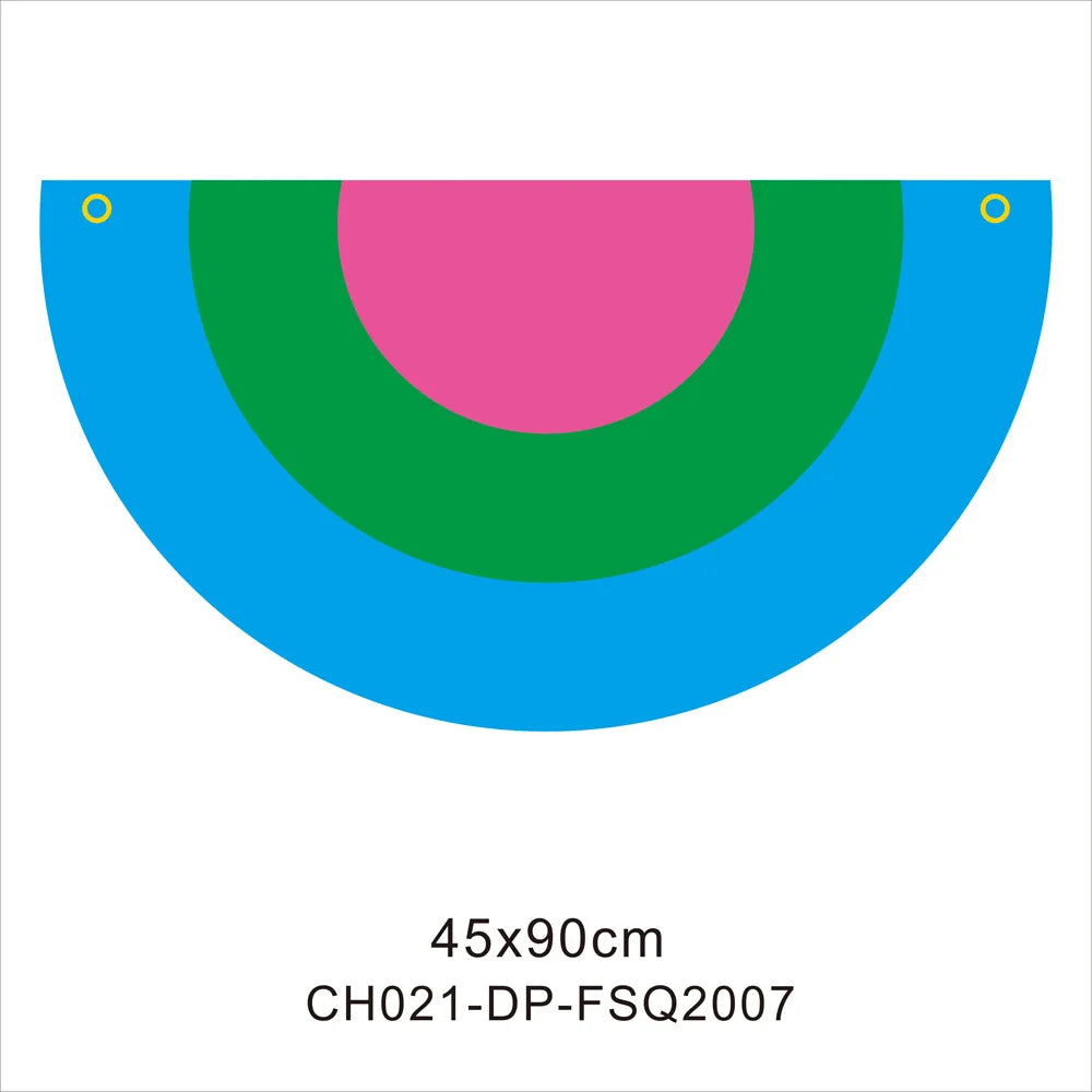 45*90cm Rainbow Flag Fan Shaped Gay  Semicircle LGBT Pride Lesbian Bisexual Transgender Pansexual Asexual Banner
