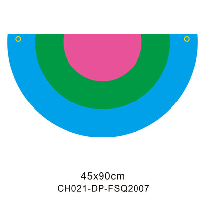 45*90cm Rainbow Flag Fan Shaped Gay  Semicircle LGBT Pride Lesbian Bisexual Transgender Pansexual Asexual Banner