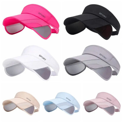 Casual Scalable Sports Sun Hat Wide Brim UV Protection Empty Top Hat Sunscreen Golf Hat Summer Baseball Cap Fitness