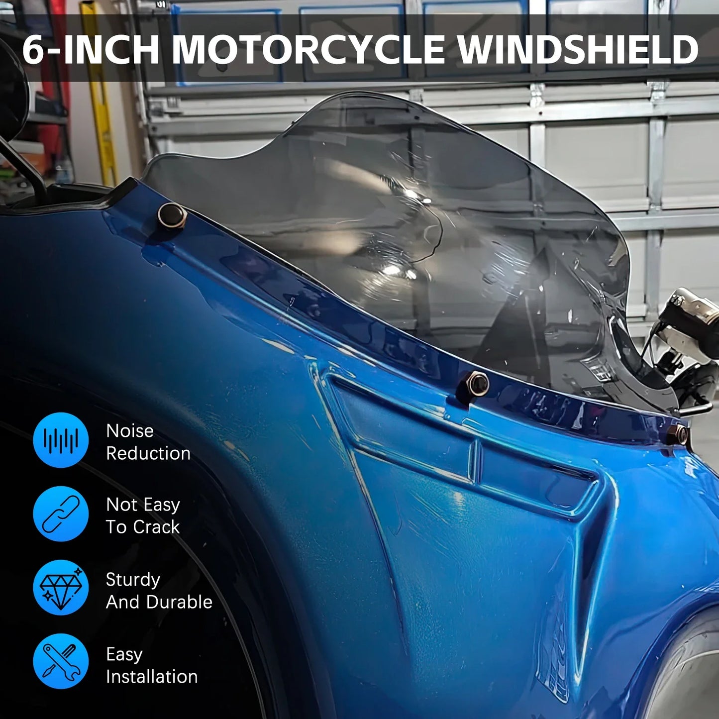 4'' 6"8'' Windshield Fairing Windscreen Cover For Harley Electra Street Glide Touring1996-2013 Black/Smoke