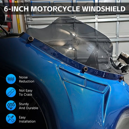 4'' 6"8'' Windshield Fairing Windscreen Cover For Harley Electra Street Glide Touring1996-2013 Black/Smoke