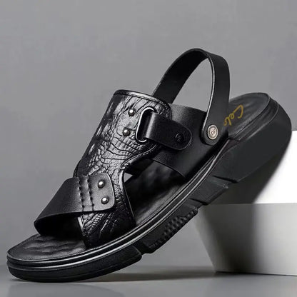 Men's Big Size Sandals Summer Classic Roman Slippers Comfortable Beach Outdoor Walking Shoes  Breathable Casual Slides