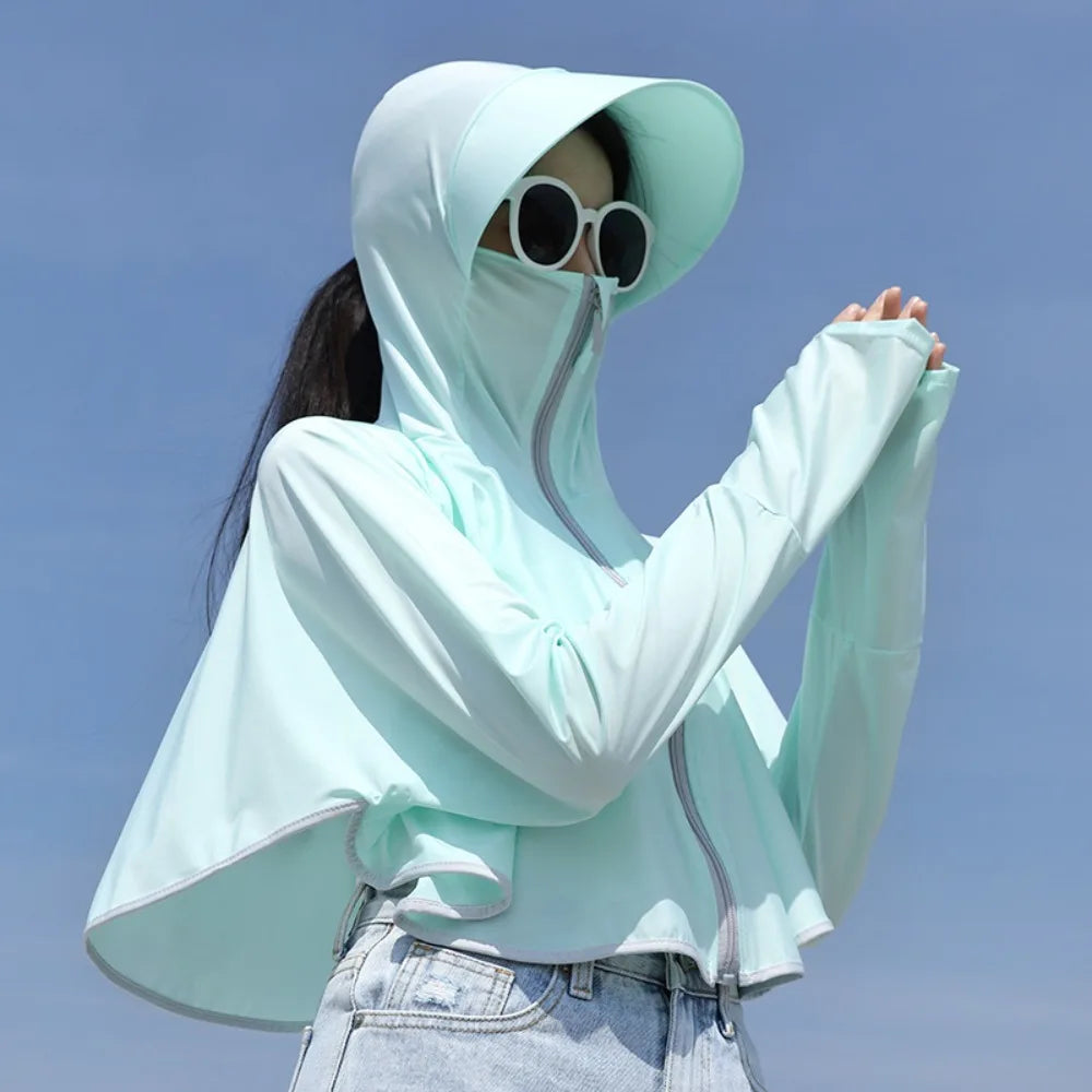 Summer Female Sun Protection Clothing UV Protection Long Sleeve Ladies Cloak Quick Dry Clothing Thin Jackets