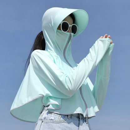 Summer Female Sun Protection Clothing UV Protection Long Sleeve Ladies Cloak Quick Dry Clothing Thin Jackets