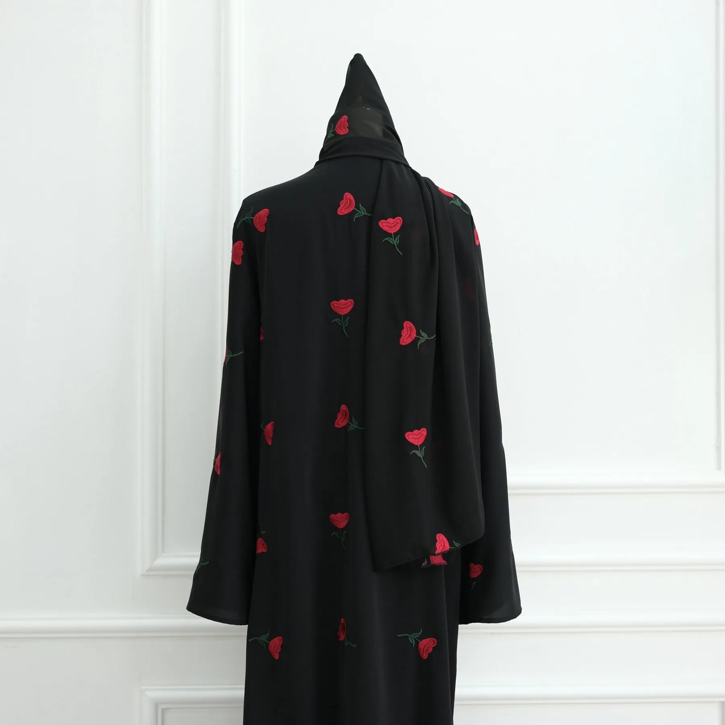 Eid Luxury Floral Embroidery Abaya Kimono Dubai Cardigan Muslim Party Dress Abayas for Women Turkish Islamic Clothes Kaftan Robe
