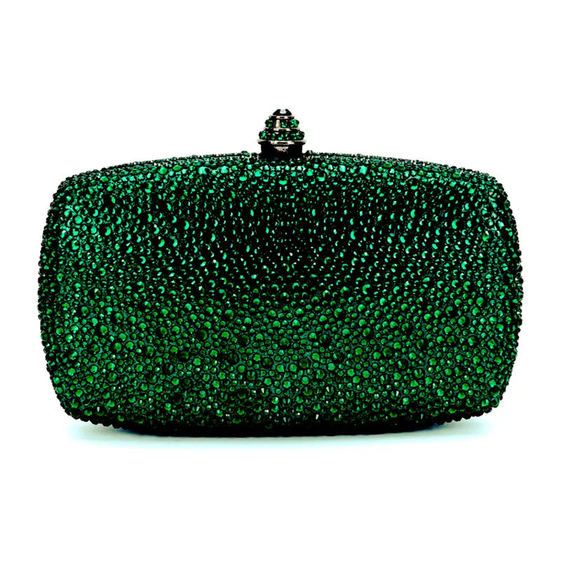 Evening Clutch Bags Green Bridal Clutches Bags Crystal Bridal Stones Purse Lady  Party Wedding Rhinestone Women Shoulder Handbag