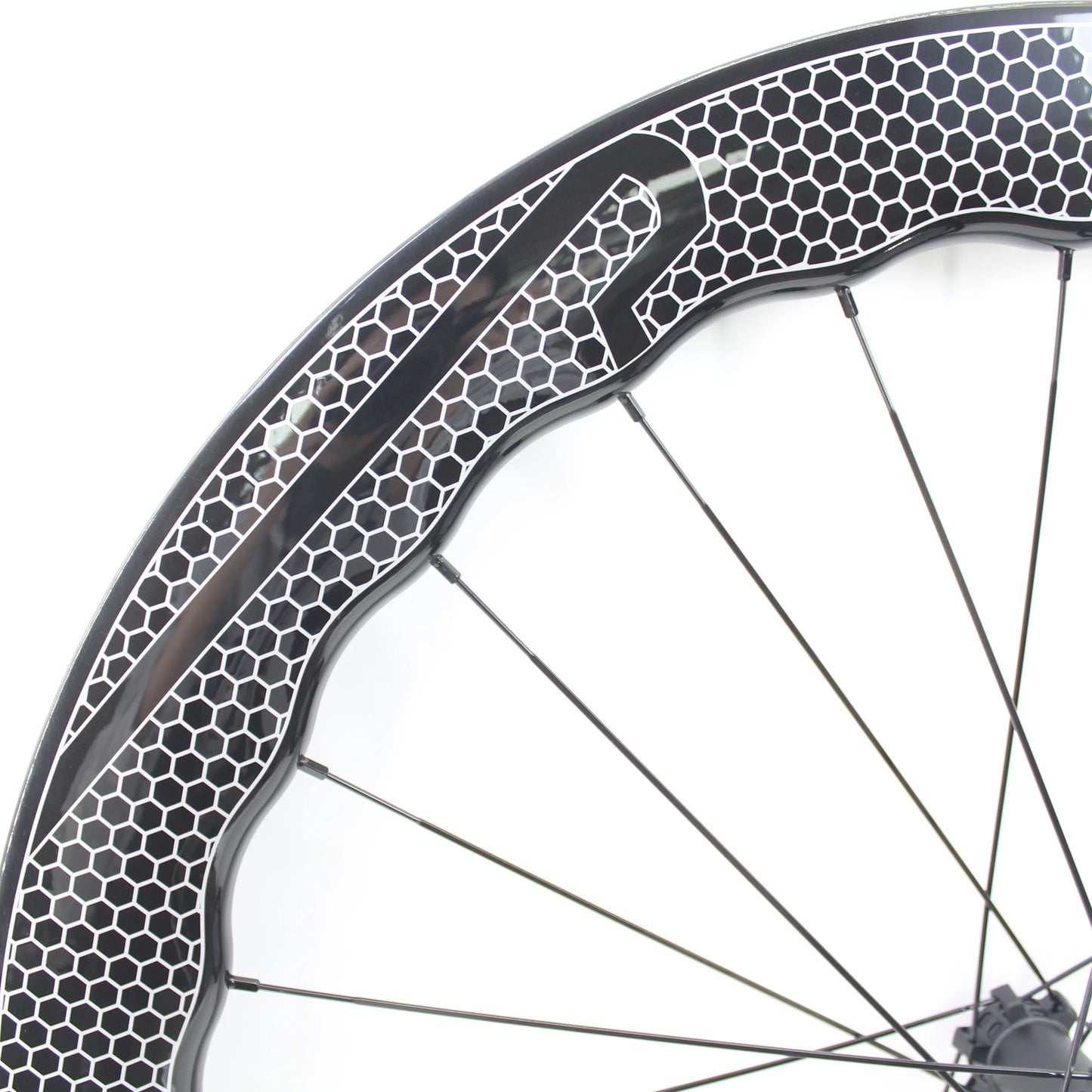New 700C 65mm wave Road Bike UD Full Carbon Fibre Bicycle Thru Axle Center lock Disc brake Wheelset clincher tubeless rims 25mm