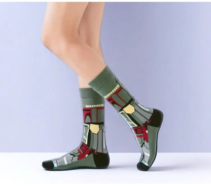 1 pair Autumn Winter Anime Socks Movie Women socks Master Yoda R2-D2 Cosplay Socks Wookiee Jedi Knight Novelty Men's Socks 37-45