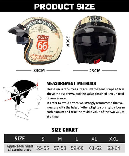DOT Open Face Casco Moto Motorcycle Accessories Men Moto Helmets Certificated Retro Motorcycle Helmet Cafe Racer
