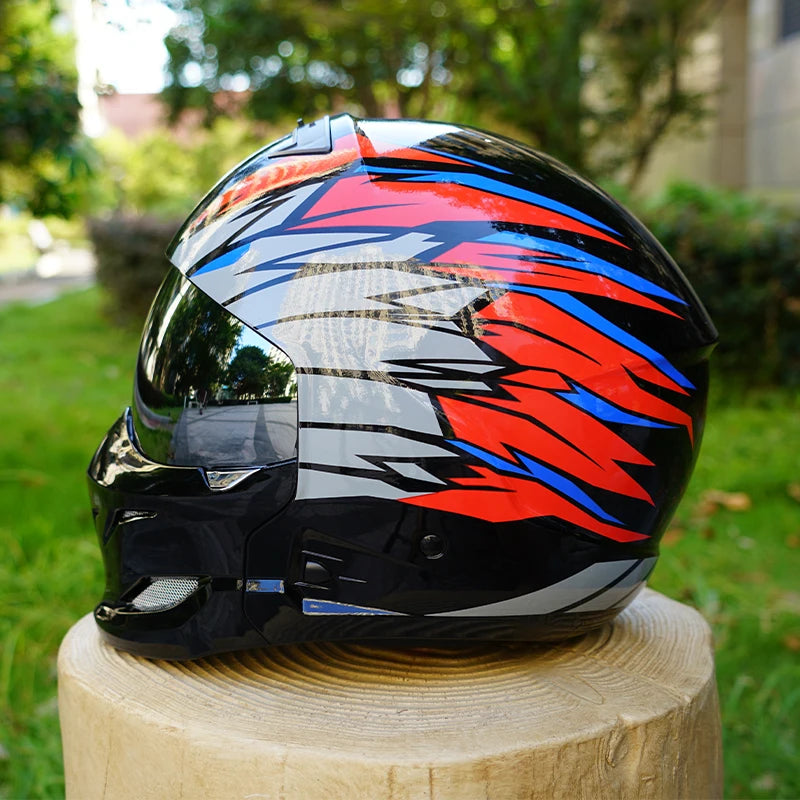 Scorpion Retro Motorcycle Helmet Removable Front Module Transparent Lens M L XL XXL Sizes Available for Motorbike Safety Gear