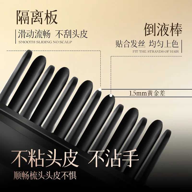 2in1 Plant Hair Dye Stick with Comb Black Brown Long Lasting Temporary Hair Coloring Covered White Hairs Hairline Pen Washable