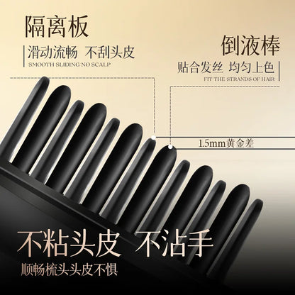 2in1 Plant Hair Dye Stick with Comb Black Brown Long Lasting Temporary Hair Coloring Covered White Hairs Hairline Pen Washable